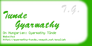 tunde gyarmathy business card