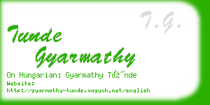 tunde gyarmathy business card